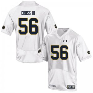 Notre Dame Fighting Irish Men's Howard Cross III #56 White Under Armour Authentic Stitched College NCAA Football Jersey RQE5099RT